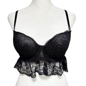 Frederick’s of Hollywood Lace Underwire Peplum Bra